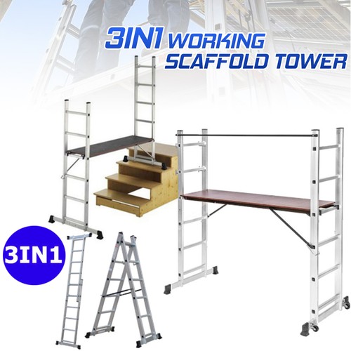 Aluminium combination ladder - aluminium,