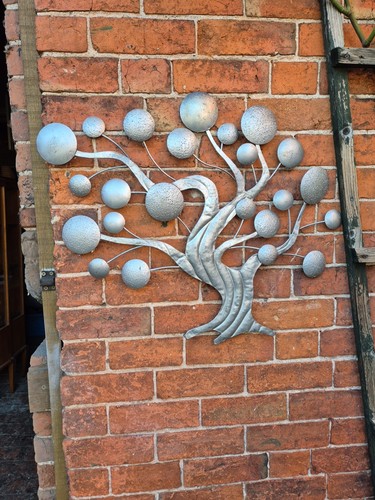Silver coloured metal wall - silver,
