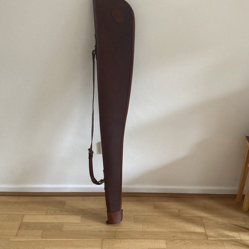 Purdey brown leather shotgun - leather,