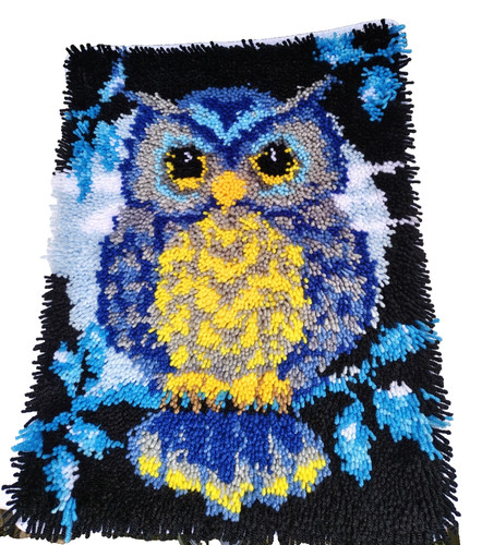 Owl latch hook rug - rug, mat