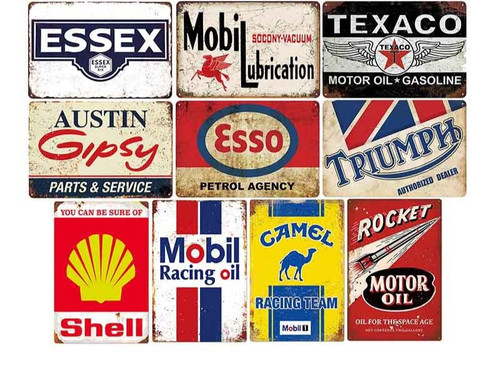 Oil petrol metal signs - petrol, tt