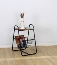 Side Table Magazine Rack Shelf