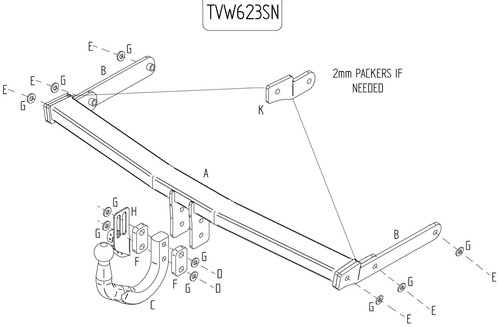 Towtrust swan neck towbar - towtrust,
