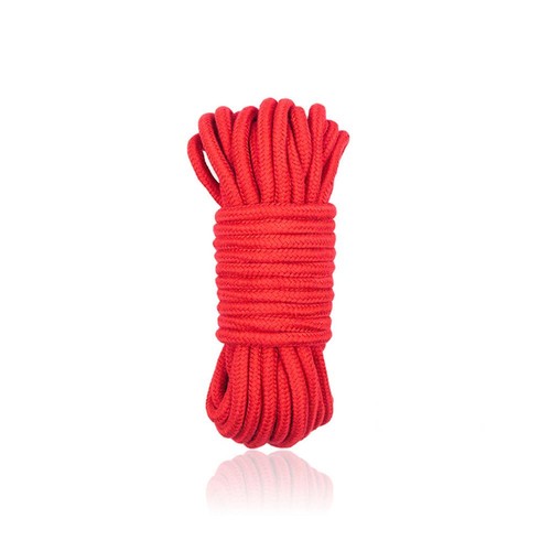 Red cotton bondage rope - cotton, 10