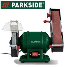 Parkside 240W 2in1 Bench Grinder With Belt Sander Metal Wood Plastic Fast Post