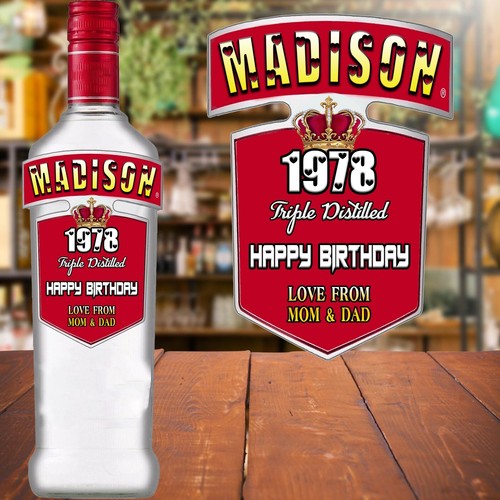 Personalised smirnoff vodka - personalised,