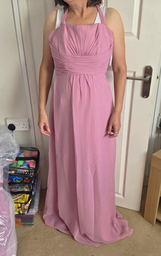 Pink sleeveless floor - sleeveless, floor-length