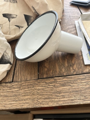 White enamel metal - metal, bell