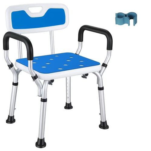 Adjustable padded shower chair - adjustable,