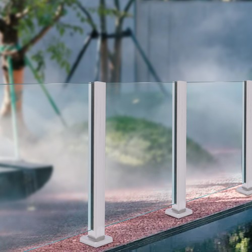 Glass railing mid - glass,