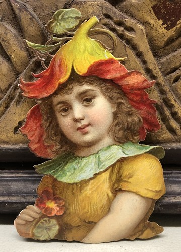Girl flower on head - girl,