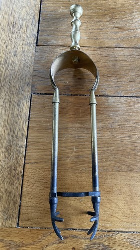 Vintage pair brass fire - pair, of