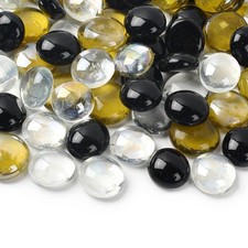 Round Glass Pebbles 450g Flat Stone Marbles Table Scatter Gems for Vase Filler