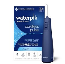 Waterpik Cordless Pulse Water Flosser, Rechargeable, WF-20 BLUE Open Box No Tips