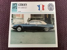 Citroen SM Cabriolet,  1971-72,   Luxury Car, France,  Collectors Card