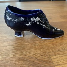 Antique Porcelain Shoe Colbalt