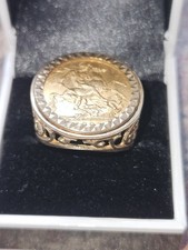 22CT GOLD FULL SOVEREIGN RING
