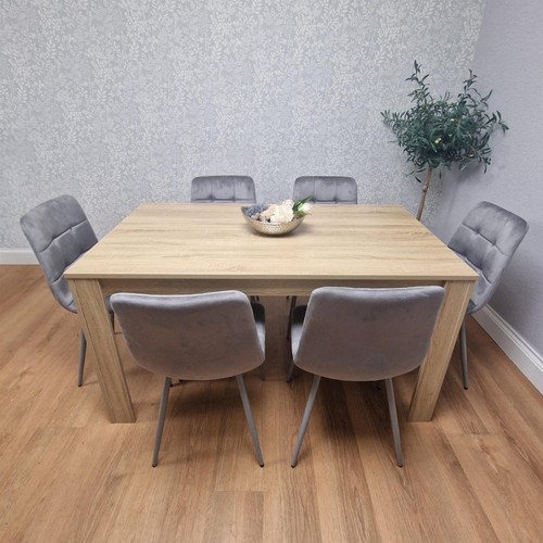 Dining table set - 6, oak