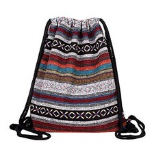 Van Caro Bohemian Drawstring Backpack Light Cinch Bag Gym Sack String Color 2