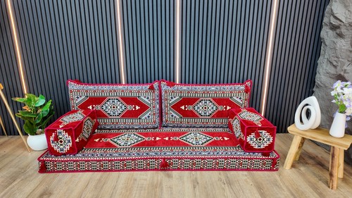 Three seater majlis floor sofa - three,