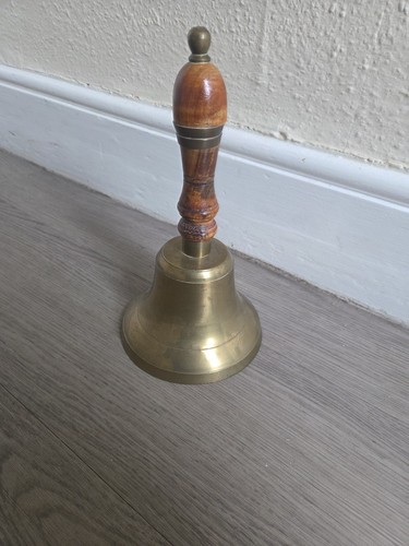 Vintage brass school bell - vintage,