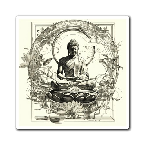 Zen buddha magnetic decor - zen,