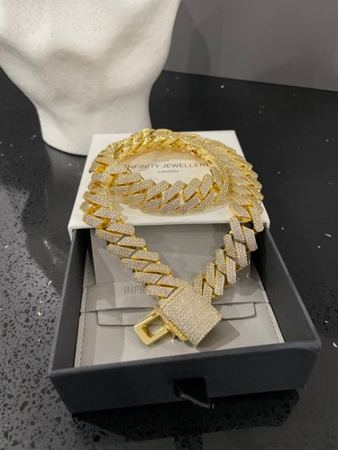 Premium qulity iced chain - chain, gold