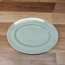 Vintage Woods Ware Beryl Green Oval  Plate/Platter 30cm x 23.5cm  - Utility Ware