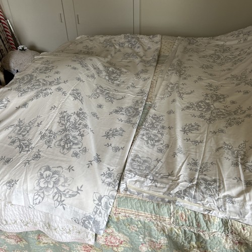 Cotton lined curtains dove - cotton,
