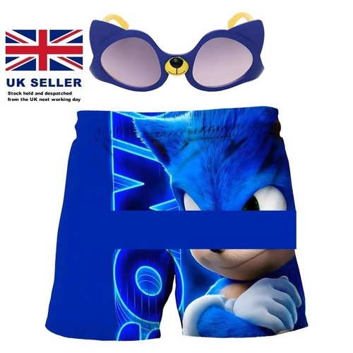 Kid boys cartoon sonic - cartoon, swim