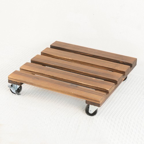 Plant pot caddy mover wooden - plant,