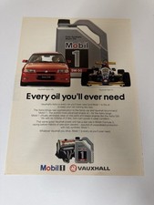 Original 1993 Mk3 Vauxhall Astra GSi Mobil 1 Magazine Advert Frame Ready Retro a