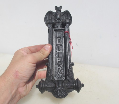 Victorian iron door letterbox - iron,
