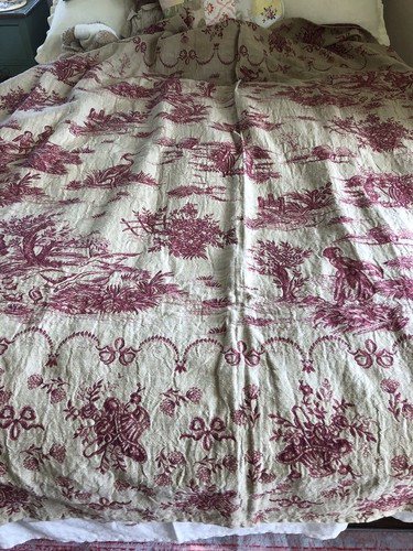 Linen bedcover toile joie - linen,