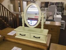 New!French Country Style Trinket dressing table Bevell mirror In Cream Paintwork
