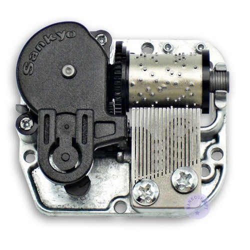 Music box parts mechanism grey - box,
