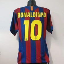 RONALDINHO 10 Barcelona Shirt - Medium - 2005/2006 - Nike Barca Jersey