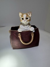 Leonardo Collection Cat Studies Off We Go 2009 Cat In Bag Figurine Ornament