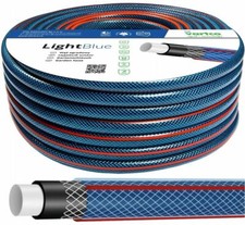 50M LightDuty Garden Hose Pipe Reinforced Braided PVC Watering Hosepipe 1/2 3/4