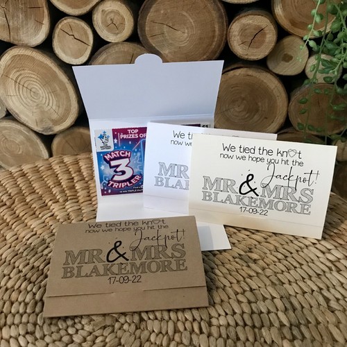 Lottery scratch card wedding - card,