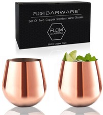 Copper Cups Stemless Wine
