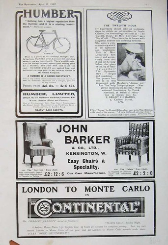 Old antique print 1907 advert - old,