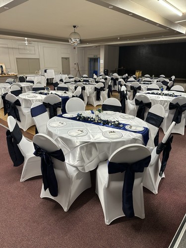 Blue chair sashes 100 bows - blue,