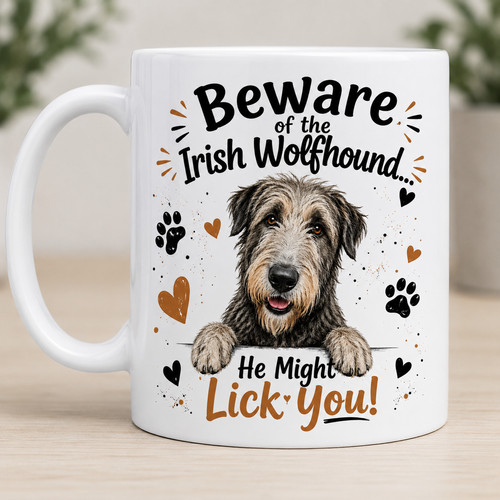 Irish wolfhound mug beware - –,