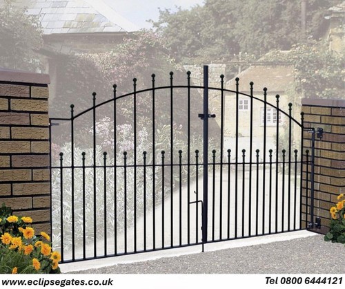 Wrought iron double - , driveway