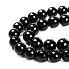 Natural Black Tourmaline Beads