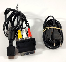 Playstation PS1 PS2 PS3 AV Cable Audio Video Power Supply Adapter Peritel