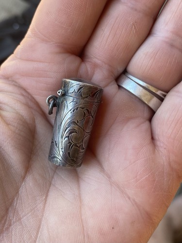 Antique sterling cigarette - antique,