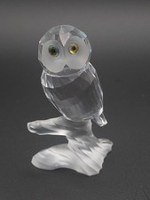 SWAROVSKI CRYSTAL OWL on branch (1989 - 1992) - 119442 - UnBoxed - Mint