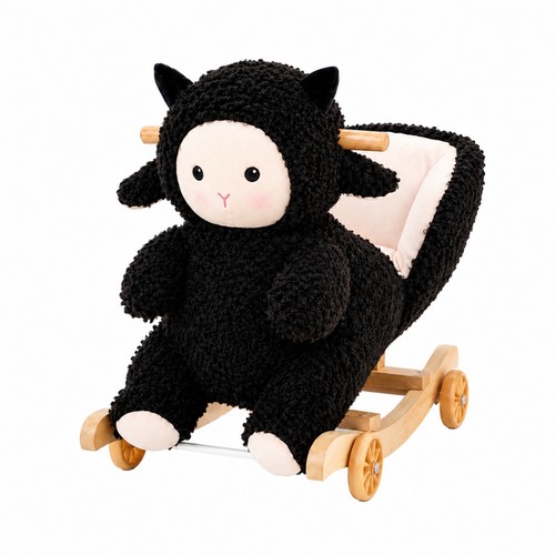 Sheep rocker with wooden base - rocker,
